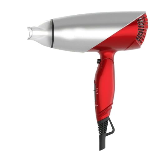 ZBDZSW Secador de Pelo Plegable 1875 W, Doble Voltaje, 125 V/250 V, Iones Negativos, Boquilla Ajustable, Motor Cepillado, protección contra Fugas.