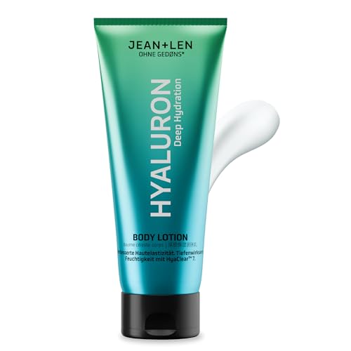 Jean & Len Body Lotion Hyaluron, hidrata en profundidad, proporciona un cutis suave y firme, apto para todo tipo de pieles, sin parabenos ni siliconas, vegano, 200 ml