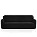 Rose Home Fashion RHF Jacquard-Stretch Sofa Cover, Slipcover for Leather Couch-Polyester Spandex Sofa Slipcover&Couch Cover for Dogs, 1-Piece Sofa Protector(Extra-Wide Sofa: Black)
