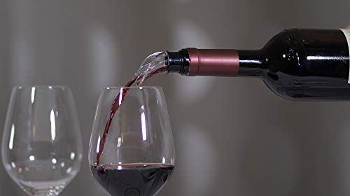 Matic_Milano SALVAGOCCIA Universale per Vino (1 PZ nero) Eleganti versatori per Vino, con Stopper Salva freschezza