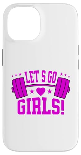 Lets Go Girls Pink Design for Active Women and Fitness Fans スマホケース iPhone 14 用