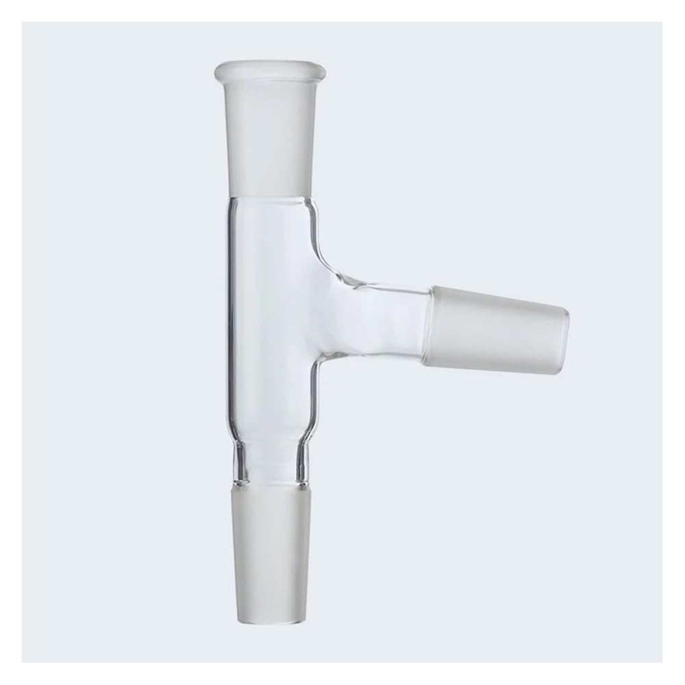 Cristalería de Laboratorio Adaptador de vidrio de tres vías for cristalería de laboratorio 24/40, curvado a 75 grados
