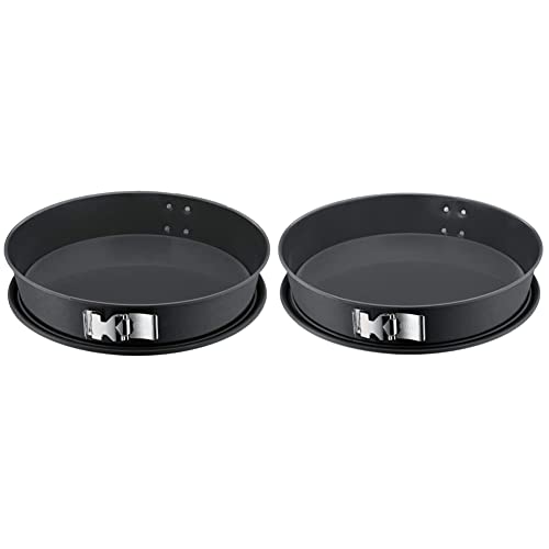 ORIGINAL KAISER La Forme Plus Springform-Backblech konisch 30 cm, 31 x 7.2 x 30.7 cm & La Forme Plus Springform-Backblech konisch 32 cm, SafeClick-Verschluss, runde Backform Käsekuchen