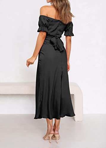 Image of KIRUNDO Women's Satin Summer Wedding Guest Cocktail Dress