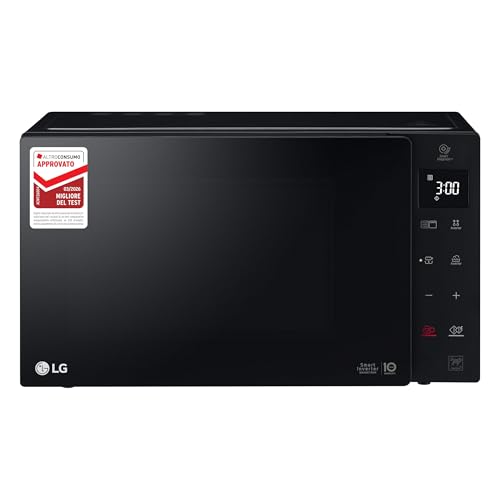 LG MH6535GIB Forno Microonde Smart Inverter con Grill al Quarzo, 25 Litri, 1150 W, Programmi Automatici, 5 Livelli di Potenza Regolabili - Nero Fumè