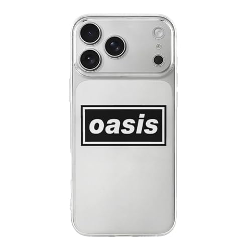 iPhone17ProMax用ケース オアシス OASIS バンド アイフォン17ProMax用ケース TPU スマホケース 透明シェル 軽量 耐久性 おしゃれ ワイヤレス充電対応
