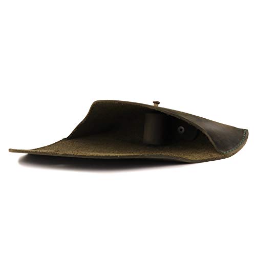 Image of Londo Genuine Leather Eyeglasses & Sunglasses Case with Button Closure