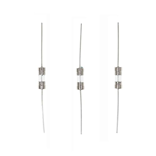 HUABAN 20 Piezas 0.5A 0.5 Amp 3.6 * 10mm 250V Fusible de vidrio de fusión lenta con cables