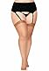 Leg Avenue Damen Durchscheinend Halterlose Strümpfe Mit Rückwärtiger Naht ’ Bräune 0 05 Kg Strumpfhose, Plus Size