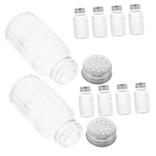 HOMOCONO 10pcs Condiment Bottles with Lid Versatile Seasoning Dispenser for Kitchen Use Easy Pour Design Lightweight Containers for Salt Pepper and More