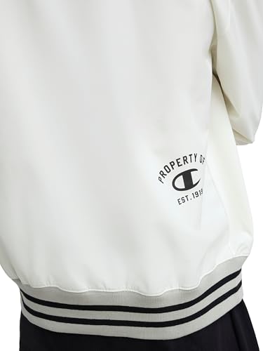 Image of Champion Men's Lightweight V-Neck Woven Pullover, Standard Fit, Script Logo
