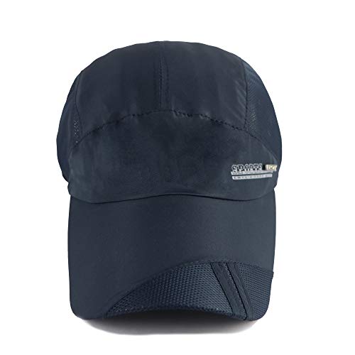 Image of iSWEVEN Summer Breathable Mesh Baseball Cap Quick Drying Hats for Men UV Protection Outdoor Cap