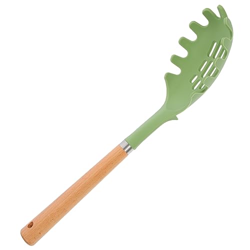 CONGARTENO Cucchiaio Spaghetti in Silicone con Forchetta Pasta Resistente al Calore per Cucina e Professionale Strumento per Noodles e Pasta Design con Anello in Acciaio Colore Casuale