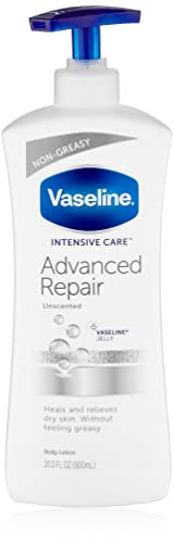 Image of Vaseline Intensive Care Body Lotion, Advanced Repair Unscented, 20.3 oz
