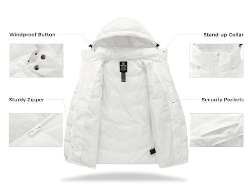 wantdo Men's Puffer Jacket Waterproof Winter Coat Hooded Parka Jacket Recycled Outerwear (Regular and Big Size)4