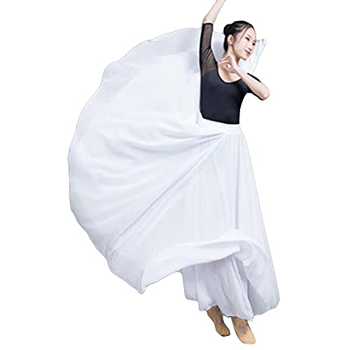 Große Schaukel Damen Maxirock Tanzrock Chiffon Tanzkleider Ballsaal Tanzen Lange Rock Flamenco Kleid Walzer Tango Latein Kostüm Bauchtanz Öffnungs...