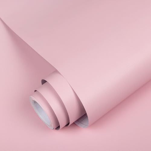 Pink Peel and Stick Wallpaper Self-Adhesive Contact Paper Not Ease Torn