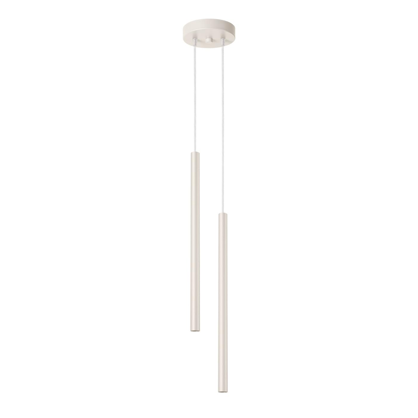 SOLLUX lighting PASTELO Lámpara Colgante Moderna - Luminaria Versátil - G9, max 8W LED, ~230V, 50Hz, IP20 - Bombilla no incluida - 2x Fuente de luz - 15x15x114cm, Beige
