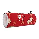 Hohopeti Weihnachtlicher Hamster-hängematten-Tunnel Weiches Warmes Kleintierbett für Kaninchen Frettchen Hamster Kuscheliger Rückzugsort mit Festlichem Design Pflegeleicht und Hygienisch