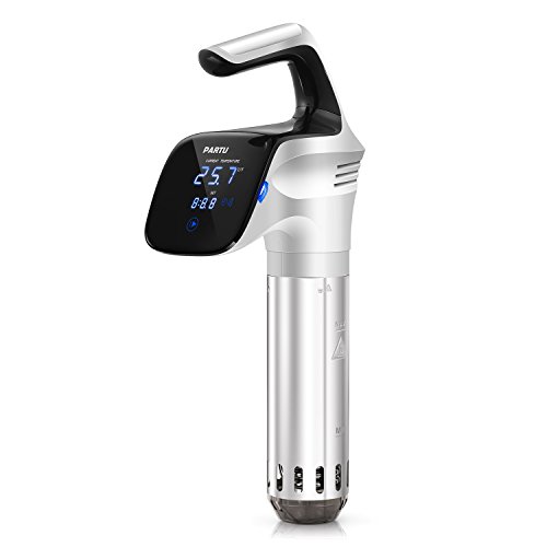 Sous Vide Cooker, PARTU Thermal Immersion Circulator with Precise Temperature and Time Control, Stainless Steel Body with Removable Clamp, Ultra-Quiet, 850W