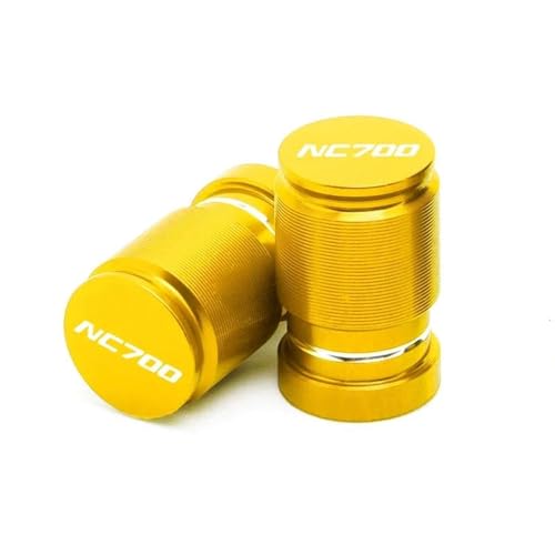 Bouchon de valve moto Honda NC700X et NC700S 2012-2014 en aluminium or