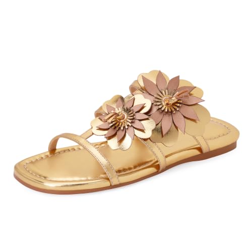 Image of LACIKOSZ Flower Flat Sandals for Women Calla Lily Sandals