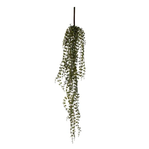 Vickerman 28' Green Mini String of Coins Hanging Succulent Bush, Features Seven Trails of String of Coins, Includes Two Pieces per Bag