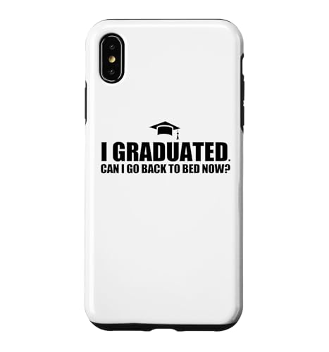 I GRADUATED NOW CAN I GO BACK TO BED �ʔ������ƃL���b�v�~�[�� �X�}�z�P�[�X iPhone XS Max �p