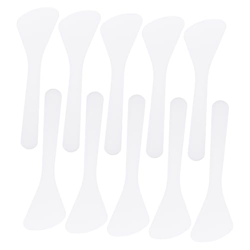 Mikikit 80 piezas Cucharas Cosméticas Plásticas para Dispensar y Cremas Maquillaje Herramienta Facial Portátil Blanca Resistente