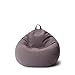 Lumaland Puff Pera Comfort Line con Taburete Disponible - Sillón Relax Puff Moldeable de Interior - Puff Infantiles con Relleno Incluido - 120 L 70x80x50 cm - Gris Oscuro