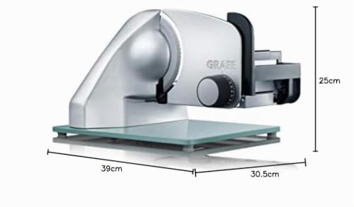 Miniatura 7 de Graef Classic C20 - Cortafiambres Eléctrico, 170 W, Cuchilla Ø170 Mm, Metálico, Corte 0-20 Mm, Fabricado En Alemania, Motor Condensador, Plateado