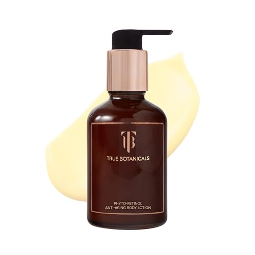 True Botanicals Phyto Retinol Anti-Aging Body Lotion | Targets Fine Lines, Wrinkles, Crepey Skin | Rosehip Oil & Peptilium | Dermatologist Tested, All Natural, Vegan | 4.3 oz | 127 ml