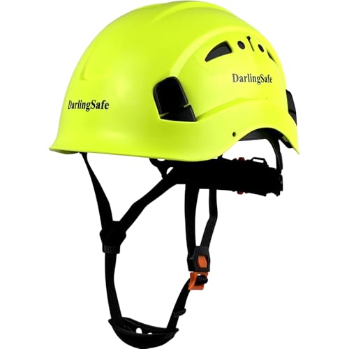 DarlingSafe DS-A8 Construction Safety Helmet ABS Hard Hat Adjustable Ventilation Hardhats Industrial Work Head Protection for Men Certified ANSI/ISEA Z89.1 Industrial (DS-A8-Green Hard Hat)