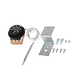 Partuto 12V Electric Radiator Fan Thermostat Controller Kit Liquid Expansion Temperature Control Switch for Car Replacement
