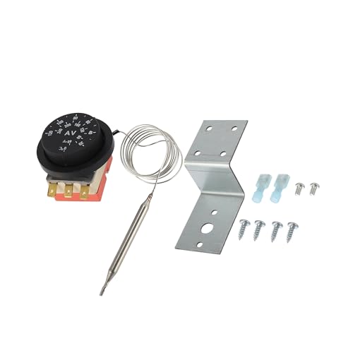 Partuto 12V Electric Radiator Fan Thermostat Controller Kit Liquid Expansion Temperature Control Switch for Car Replacement