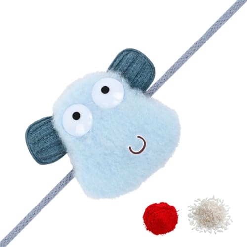 Image of I Jewels Soft Fancy Cartoon Character Kids LED Light Rakhi With Roli Chawal & Rakshabandhan Card for Bro /Brother /Bhai (Style 2)