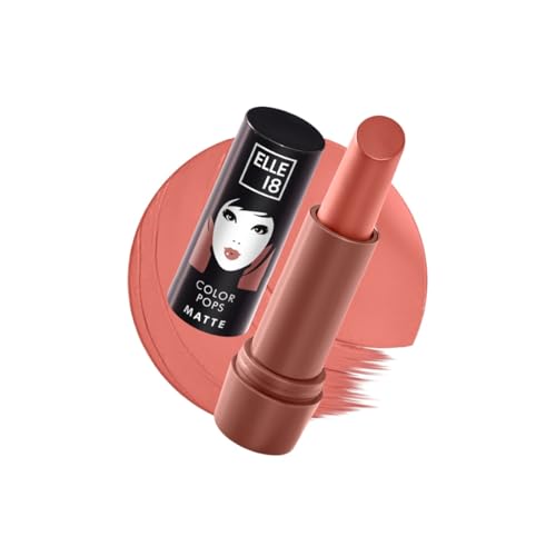 Image of Elle 18 Color Pops Matte, Brown Veil, Matte Finish, Moisturising Bullet Lipstick, Infused with Shea Butter and Jojoba Oil| 4.3g