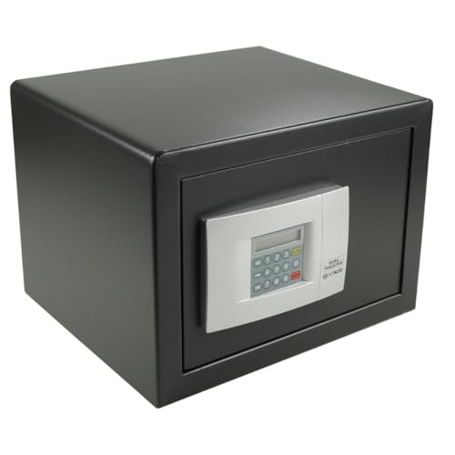 BURG-WÄCHTER Möbeltresor mit elektronischem Zahlenschloss, inkl. Fachboden, Doppelwandige Tür, 20,5 l, 14,5 kg, Point-Safe P 2 E, Schwarz