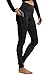 Produktbild CROSS1946 Damen Sport Leggings - Tummy Control - Basic EINFARBIG - Lang Yoga Tights Fuer Gym Fitness Schwarz-1160 Small