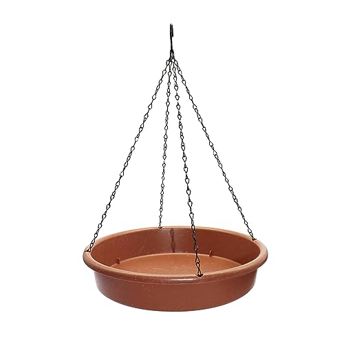 F Fityle Abreuvoir à Oiseaux avec Crochets Métals, Bain à Oiseaux Suspendu et Chaîne, Bol à Eau pour Oiseaux, Mangeoire Suspendue à Oiseaux pour Moineau,...