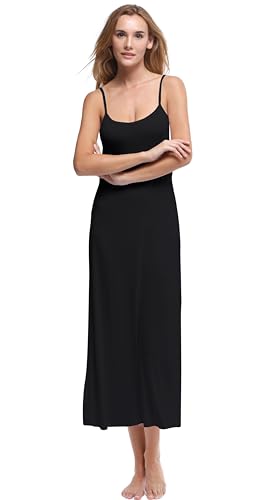 Papicutew Women's Long Full Cami Slip Dress Sleeveless Nightgowns