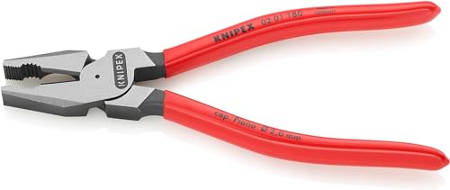 KNIPEX Kraft-Kombizange mit Kunststoff überzogen 180 mm, 02 01 180 – Ansicht 2