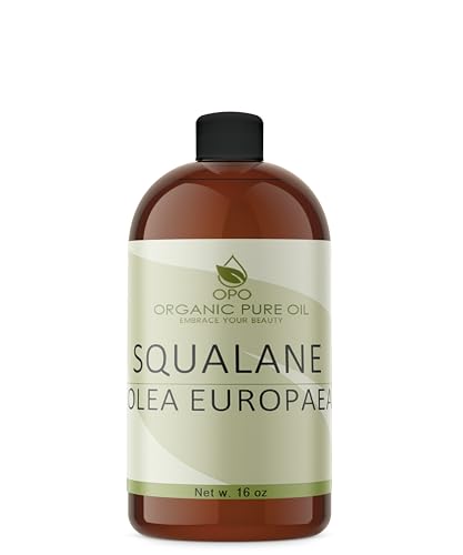 OPO Squalane Oil - Pure, Natural, Plant-Derived, Non GMO, Refined - 16 oz - Squalene Alternative, from Olive - Ultra Hydrating & Moisturizing Carrier Oil - hexane free, cold pressed