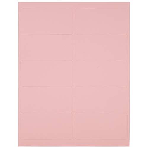 Jam Paper Shipping Address Labels - Standard Mailing - 2 X 4 - Baby Pink Pastel - 120/Pack #TOP5