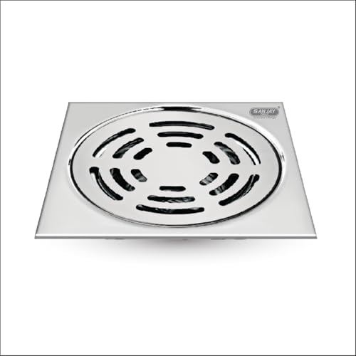Image of Floor Drainer Square Ringo (3x3 INCH) Floor Drain Jali 304 Grade Stainless Steel Kitchen Floor Trap Anti Cockroach & Insects Long Lasting for Bathroom Trap