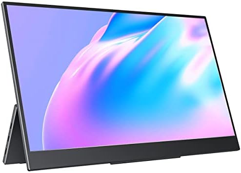 cocopar Travel Monitor – Upgraded 15.6 Inch 1080P FHD HDR IPS Ultra Slim USB-C Portable Display with Kickstand Dual Type-C Mini HDMI Dual Speakers for Laptop PC Mac Surface Xbox PS4 Switch