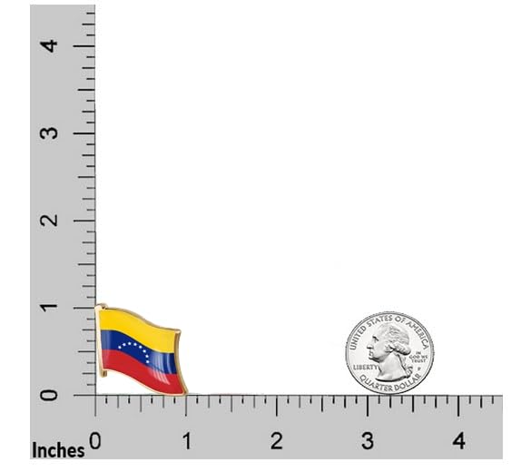 Image of vmcoatdu 1inch Country Flag Pin Badge International Travel Brooch Metal Alloy Souvenir Pin