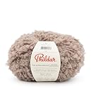 Vendue à l'unité Phildar - Pelote de Laine Phil ALPAGA Boucle - Laine à Tricoter - 40% alpaga,60% Laine - Aiguille n°6 - Couleur Marron Glace