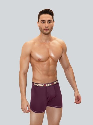 Image of Rupa Frontline Long Trunk for Men, 100% Cotton Material, Outer Elastic, Pack of 2