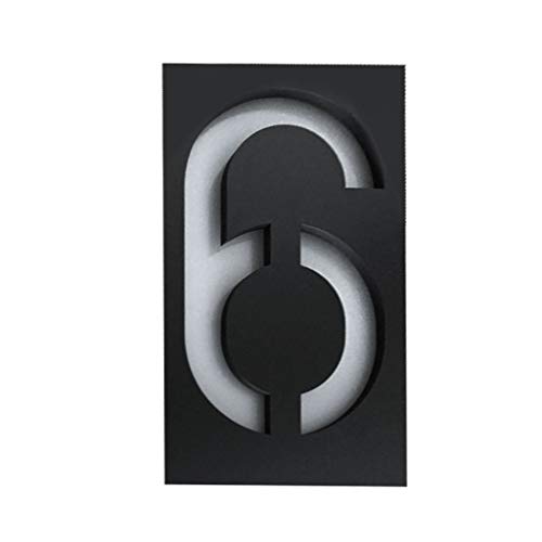 Tubayia Lampe solaire étanche pour numéro de maison Numéro 6 :